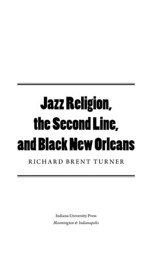 Cover of Jazz religion, the second line, and Black New Orleans by Richard Brent Turner