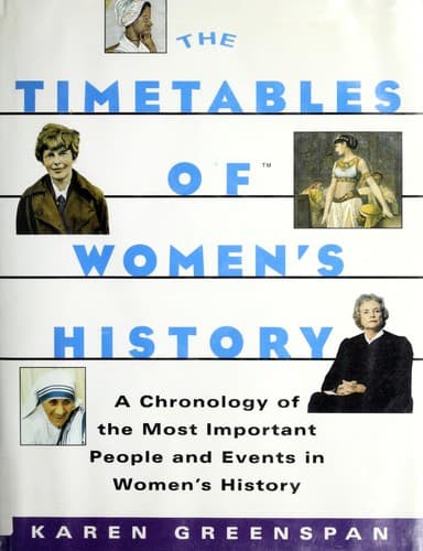 Cover of Timetables of Women's History by Kate Greenspan