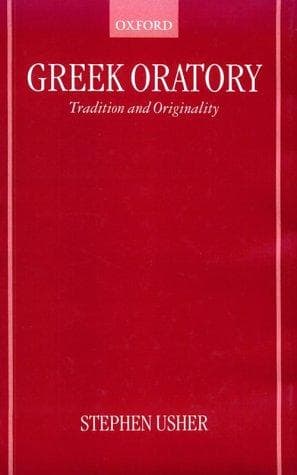 Cover of Greek oratory by Stephen Usher