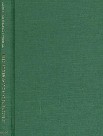 Cover of The economy of character by Deidre Lynch