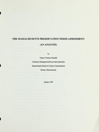 Cover of Massachusetts special collections directory by Gregor Trinkaus-Randall