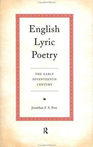 Cover of English lyric poetry by Jonathan F. S. Post