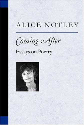 Cover of Coming After by Alice Notley