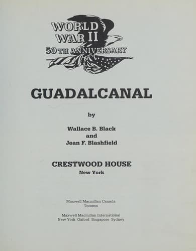 Cover of Guadalcanal by Wallace B. Black