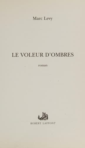 Cover of Le Voleur d'ombres by Marc Levy