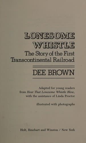 Cover of Lonesome whistle by Dee Alexander Brown