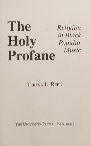 Cover of The holy profane by Teresa L. Reed
