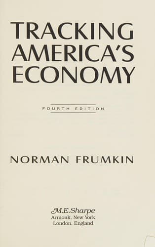 Cover of Tracking America's economy by Frumkin· Norman