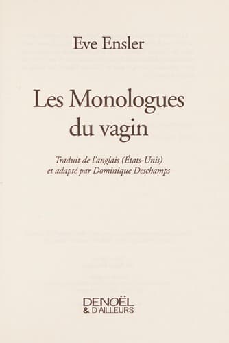 Cover of The Vagina Monologues by V (formerly Eve Ensler)