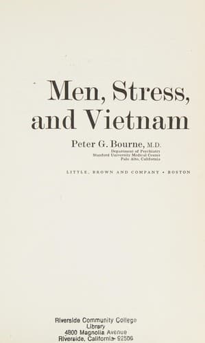 Cover of Men, stress, and Vietnam by Peter G. Bourne