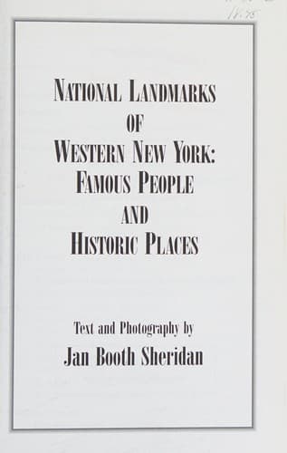 Cover of National landmarks of Western New York by Jan Booth Sheridan