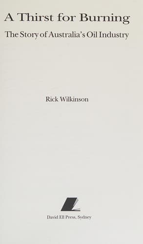Cover of A thirst for burning by Rick Wilkinson