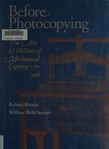 Cover of Before photocopying by Barbara J. Rhodes