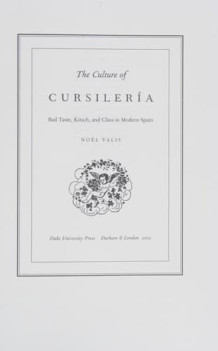Cover of The culture of cursilerŁa by Nol Maureen Valis