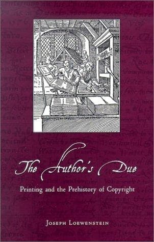 Cover of The author's due by Joseph Loewenstein