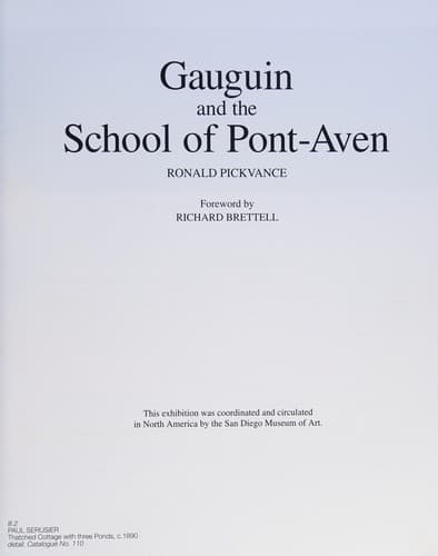 Cover of Gauguin and the School of Pont-Aven by Ronald Pickvance