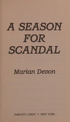 Cover of A Season for Scandal by Marian Devon