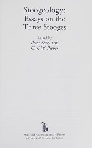 Cover of Stoogeology by Peter Seely