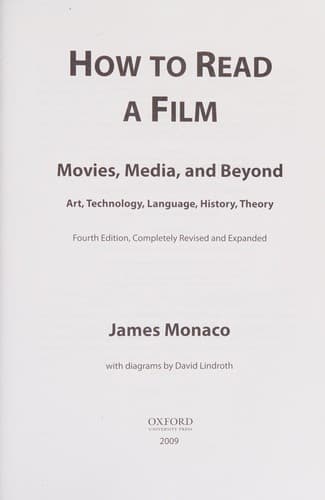 Cover of How to read a film by Monaco, James