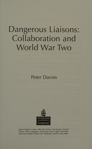 Cover of Dangerous liaisons by Davies, Peter