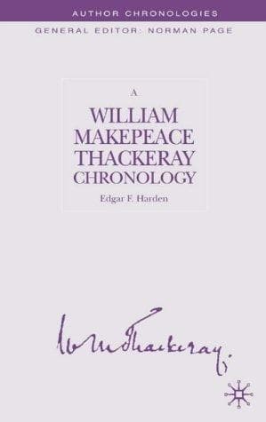 Cover of A William Makepeace Thackeray chronology by Edgar F. Harden