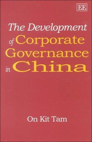 Cover of The development of corporate governance in China by On Kit Tam
