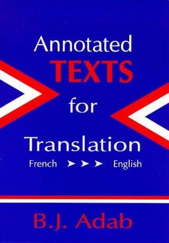 Cover of Annotated texts for translation by B. J. Adab