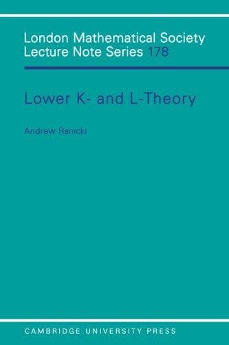 Cover of Lower K- and L-theory by Andrew Ranicki