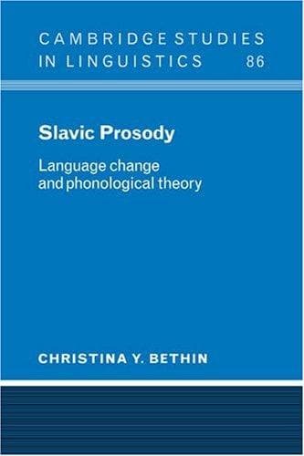 Cover of Slavic prosody by Christina Y. Bethin