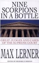 Cover of Nine scorpions in a bottle by Max Lerner