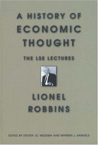 Cover of A history of economic thought by Robbins, Lionel Robbins Baron