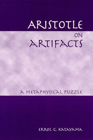 Cover of Aristotle on artifacts by Errol G. Katayama