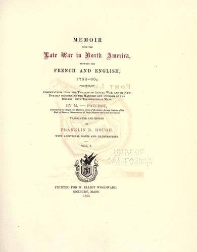 Cover of Mémoires sur la dernière guerre de l'Amérique septentrionale, entre la France et l'Angleterre by Pierre Pouchot