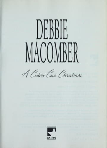 Cover of A Cedar Cove Christmas by Debbie Macomber