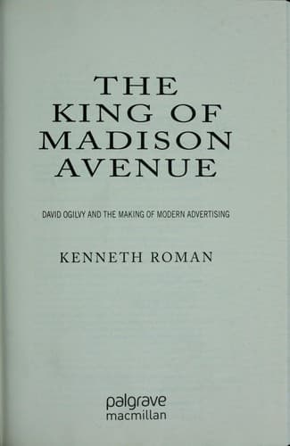 Cover of The King of Madison Avenue by Kenneth Roman
