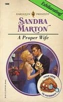Cover of A Proper Wife by Sandra Marton