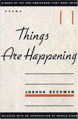 Cover of Things Are Happening by Joshua Beckman