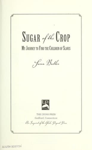 Cover of Sugar of the crop by Sana Butler