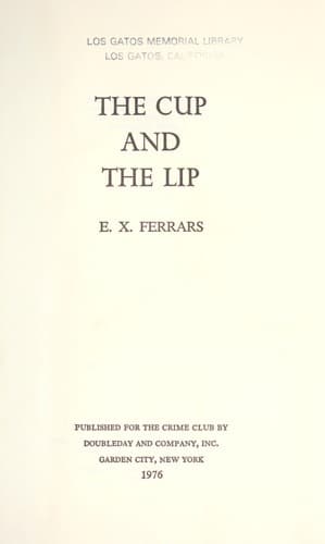 Cover of The cup and the lip by Elizabeth Ferrars