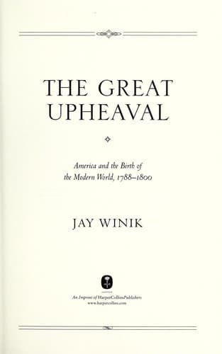 Cover of The great upheaval by Jay Winik