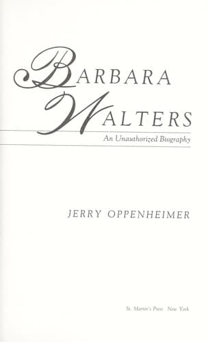 Cover of Barbara Walters by Jerry Oppenheimer