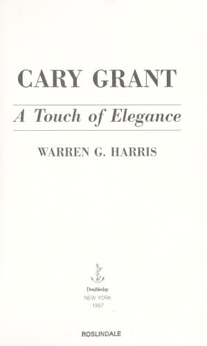 Cover of Cary Grant by Warren G. Harris