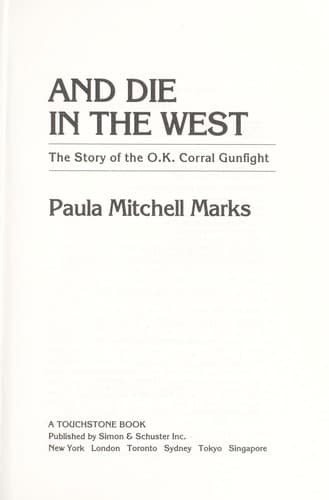 Cover of And die in the west by Paula Mitchell Marks
