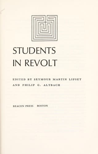 Cover of Students in revolt by Seymour Martin Lipset