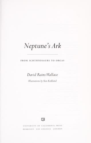 Cover of Neptune's ark by David Rains Wallace
