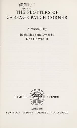 Cover of The plotters of Cabbage Patch Corner by Wood, David