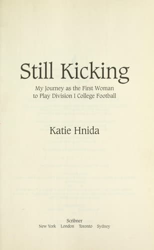 Cover of Still kicking by Katie Hnida