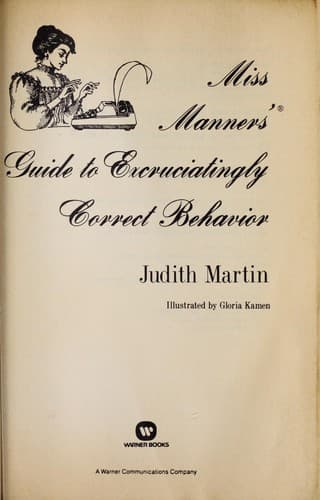 Cover of Miss Manners' Guide to Excruciatingly Correct Behavior by Judith Martin