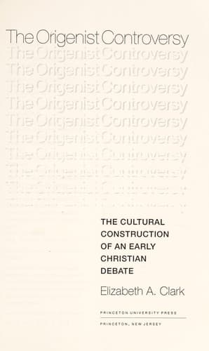 Cover of The Origenist controversy by Elizabeth A. Clark