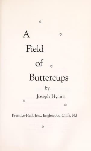 Cover of A field of buttercups by Joseph Hyams